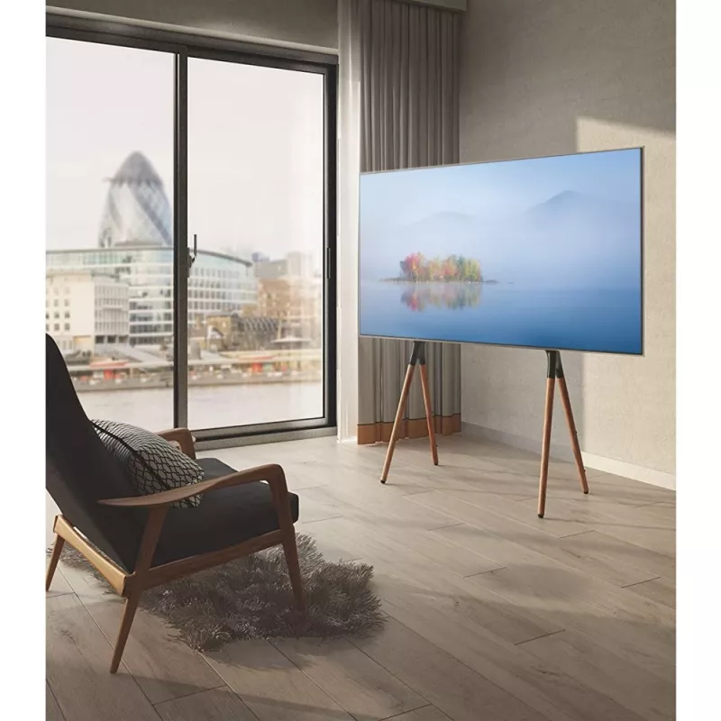 Techly ant grindų stovintis stovas LCD/LED/plazminiam televizoriui 49–70 colių trikojo stiliaus