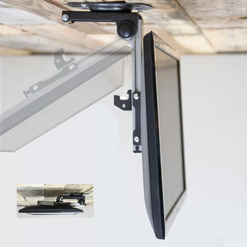 Techly sulankstomas įtraukiamas lubinis laikiklis televizoriui LED / LCD 17 colių – 37 colių juodas