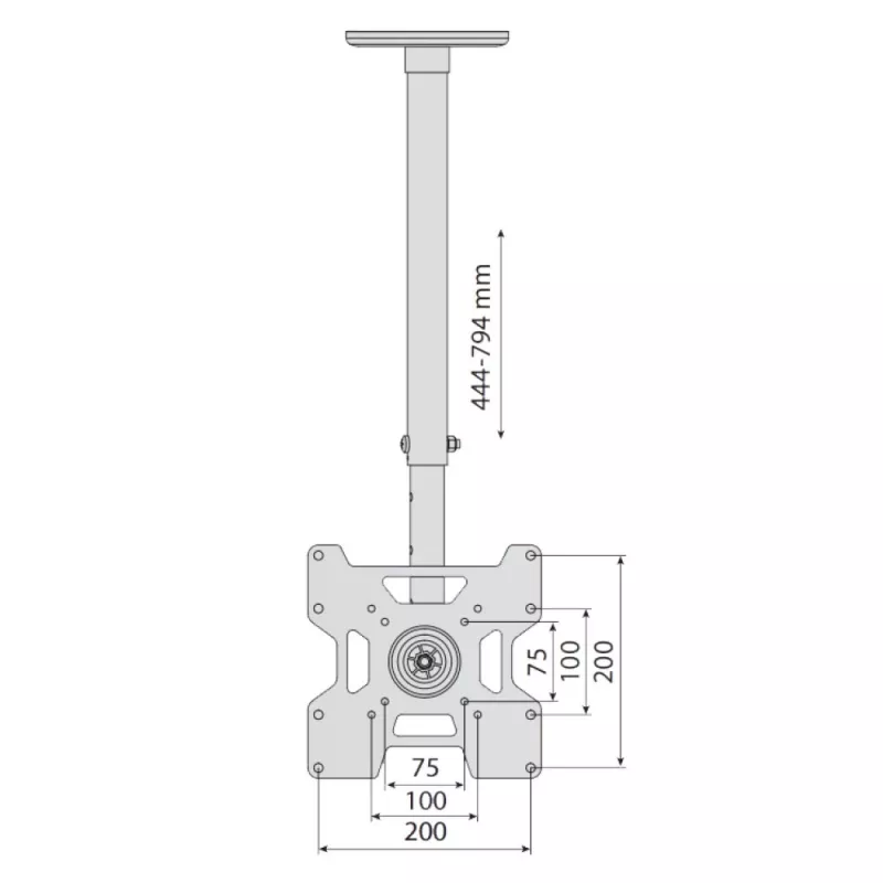 TV laikiklis Techly ICACPLB906 94 cm (37 col.) juodas