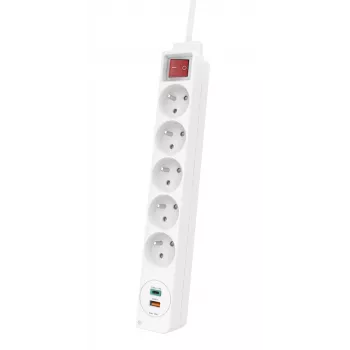 Hama 44133758 maitinimo ilgintuvas 1,4 m 5 kintamosios srovės lizdai (-ų) Vidaus Balta