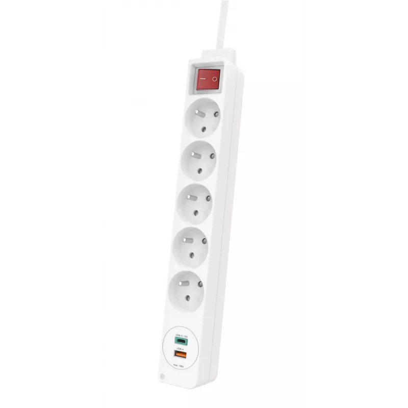 Hama 44133758 maitinimo ilgintuvas 1,4 m 5 kintamosios srovės lizdai (-ų) Vidaus Balta