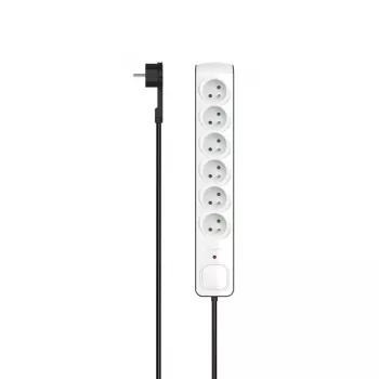Hama P2223764 maitinimo ilgintuvas 3 m 6 AC lizdai (-ų) Vidaus Juoda, Balta