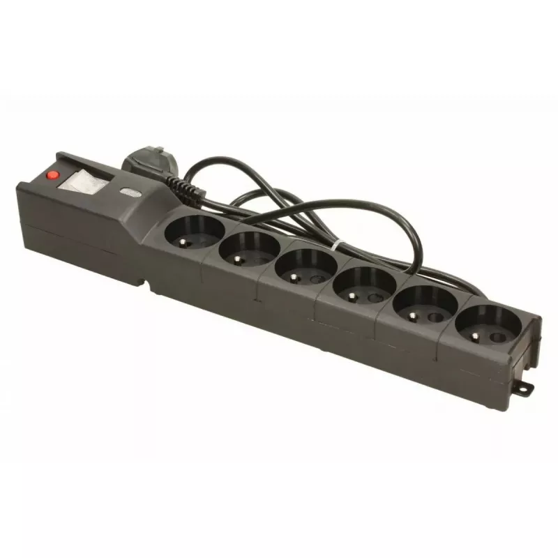 Apsauga nuo viršįtampių lestar LX 610 G-A — 6 kintamosios srovės lizdai, IEC 320, 1,5 m laidas, 155 J, 230 V, juoda