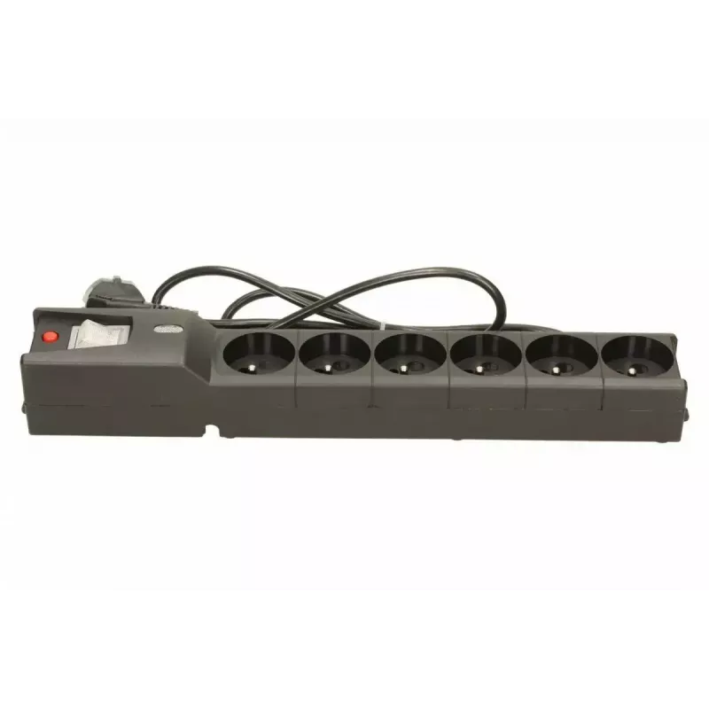 Apsauga nuo viršįtampių lestar LX 610 G-A — 6 kintamosios srovės lizdai, IEC 320, 1,5 m laidas, 155 J, 230 V, juoda