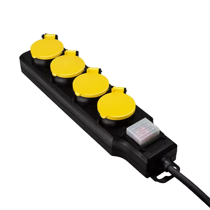 Maitinimo ilgintuvas LogiLink LPS254 1,5 m 4 AC lizdai lauko juodas geltonas