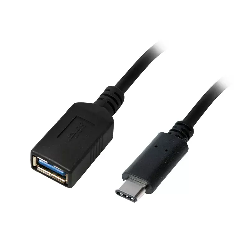 USB laidas LogiLink USB C - USB A 0,15 m CU0098 juodas