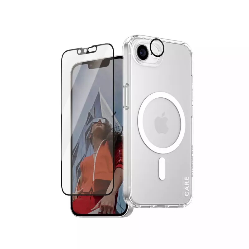 PanzerGlass CARE by ® Flagship 3-in-1 Bundle iPhone 16e Scratch Shock Resistant