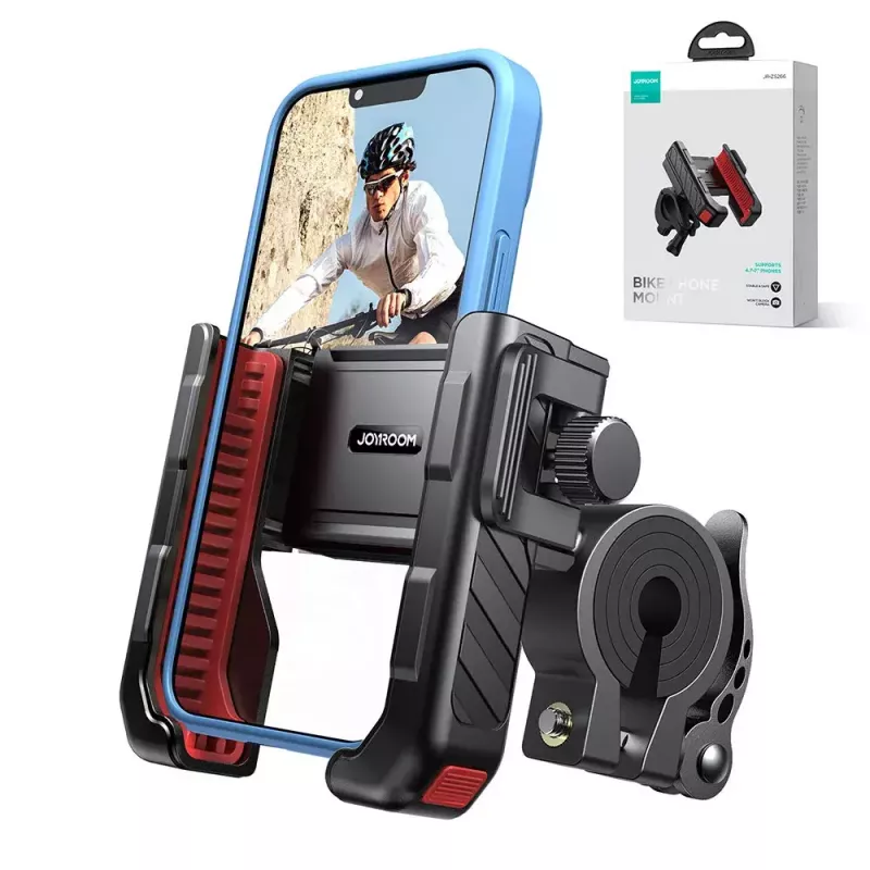 Motociklo telefono laikiklis Joyroom JR-ZS266 reguliuojamas saugus spaustukas vairui