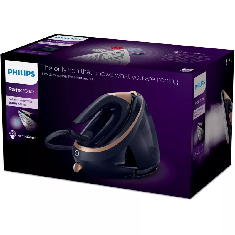 Garo generatoriaus lygintuvas „Philips PSG9050/20“ – 3100 W, 1,8 l nuimamas bakelis, 9 bar, „SteamGlide Elite“ padas