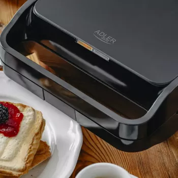 2-in-1 sumuštinių keptuvė Adler AD 3070b — 850 W, 2 plokštės, juoda