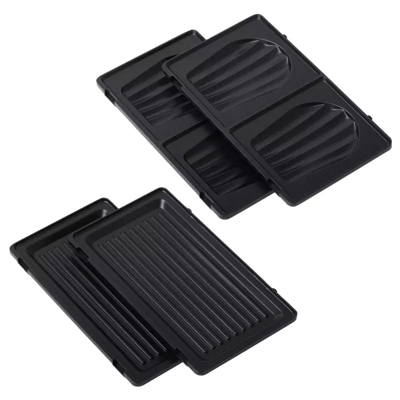 2-in-1 sumuštinių keptuvė Adler AD 3070b — 850 W, 2 plokštės, juoda