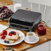 2-in-1 sumuštinių keptuvė Adler AD 3070b — 850 W, 2 plokštės, juoda