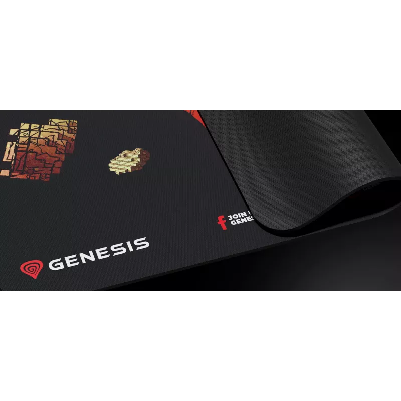 GENESIS Ancient Stone, įvairiaspalvis, paveikslėlis, audinys, guma, žaidimams skirtas pelės kilimėlis