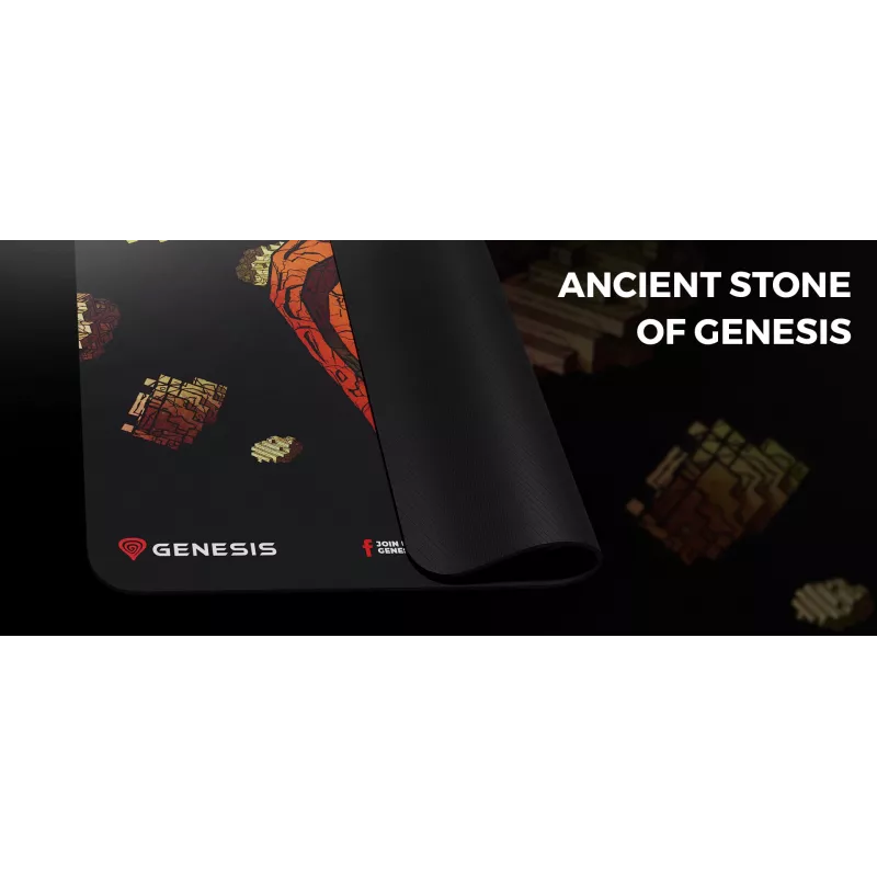 GENESIS Ancient Stone, įvairiaspalvis, paveikslėlis, audinys, guma, žaidimams skirtas pelės kilimėlis