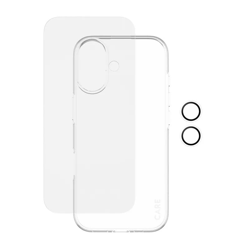 PanzerGlass 3-in-1 Combo Bundle for iPhone 17 — ekrano apsauga, kameros objektyvo apsauga ir dėklas