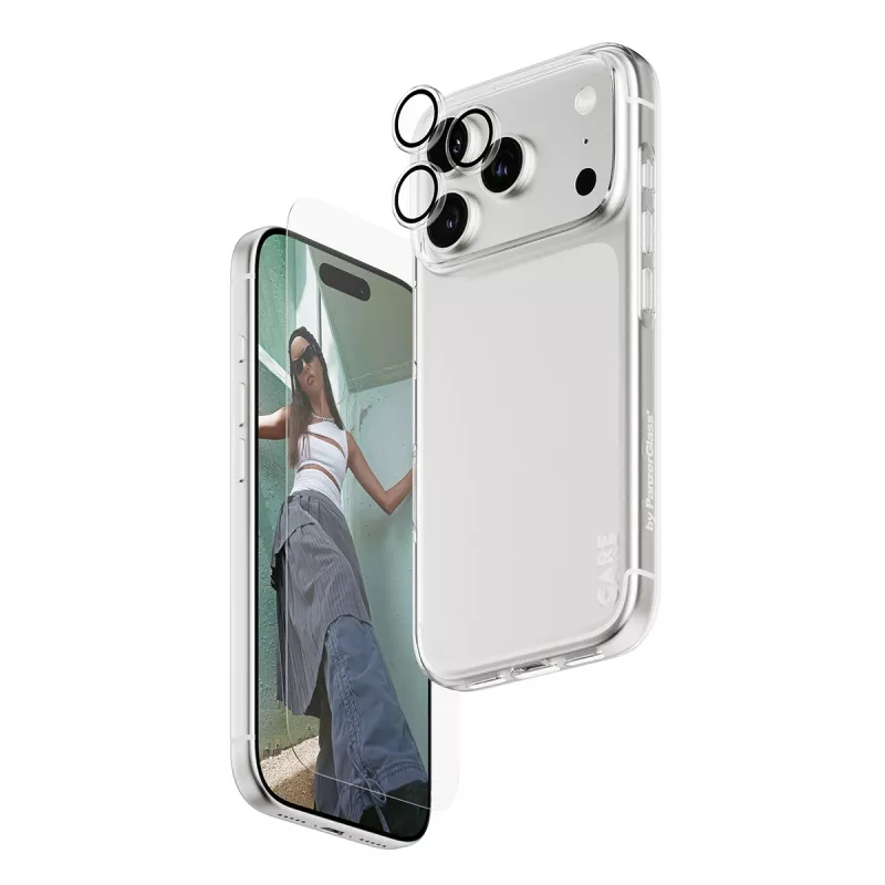 PanzerGlass 3-in-1 Combo Bundle for iPhone 17 Pro CR40572 — ekrano apsauga, kameros dangtelis ir dėklas