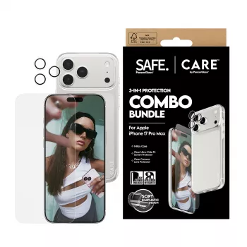 Ekrano apsaugos, dėklo ir kameros lęšių apsaugos rinkinys PanzerGlass, skirtas iPhone 17 Pro Max CR60725