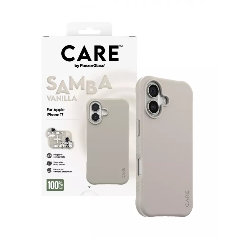 Cover PanzerGlass CARE by madingas dėklas Samba Vanilla w. MagSafe iPhone 17