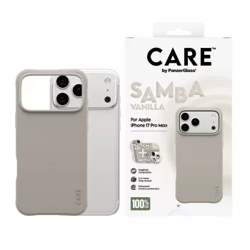 Dėklas PanzerGlass CARE by Fashionable Case Samba Vanilla su MagSafe, skirtas iPhone 17 Pro Max