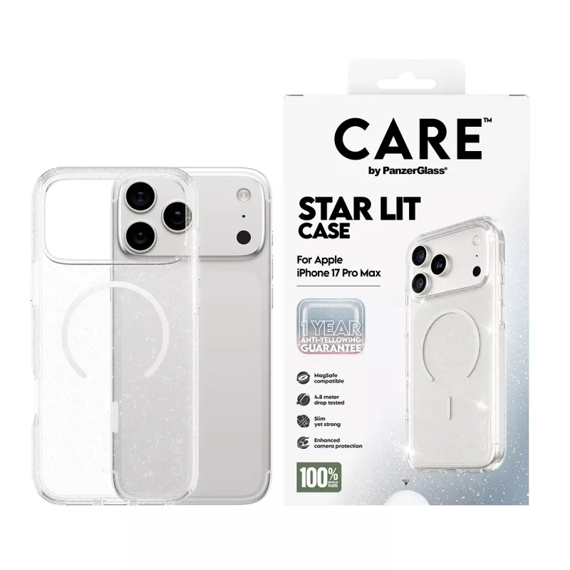 PanzerGlass CARE by Flagship dėklas Urban Explorer Star Lit White MagSafe iPhone 17 Pro Max