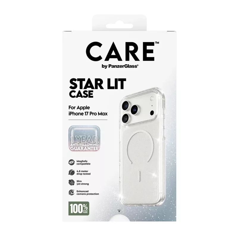 PanzerGlass CARE by Flagship dėklas Urban Explorer Star Lit White MagSafe iPhone 17 Pro Max