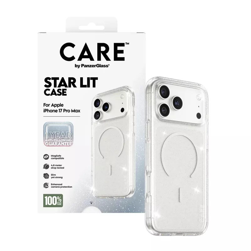 PanzerGlass CARE by Flagship dėklas Urban Explorer Star Lit White MagSafe iPhone 17 Pro Max