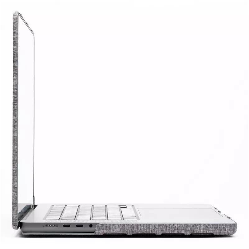 Kietas dėklas Zagg, skirtas MacBook Pro 14 M3/M2/M1 – dūminės apdailos, užsegamas apsauginis apvalkalas