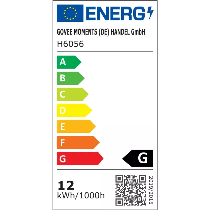 Išmanusis skydelis Govee H6056 Wi-Fi Bluetooth juodas 18W