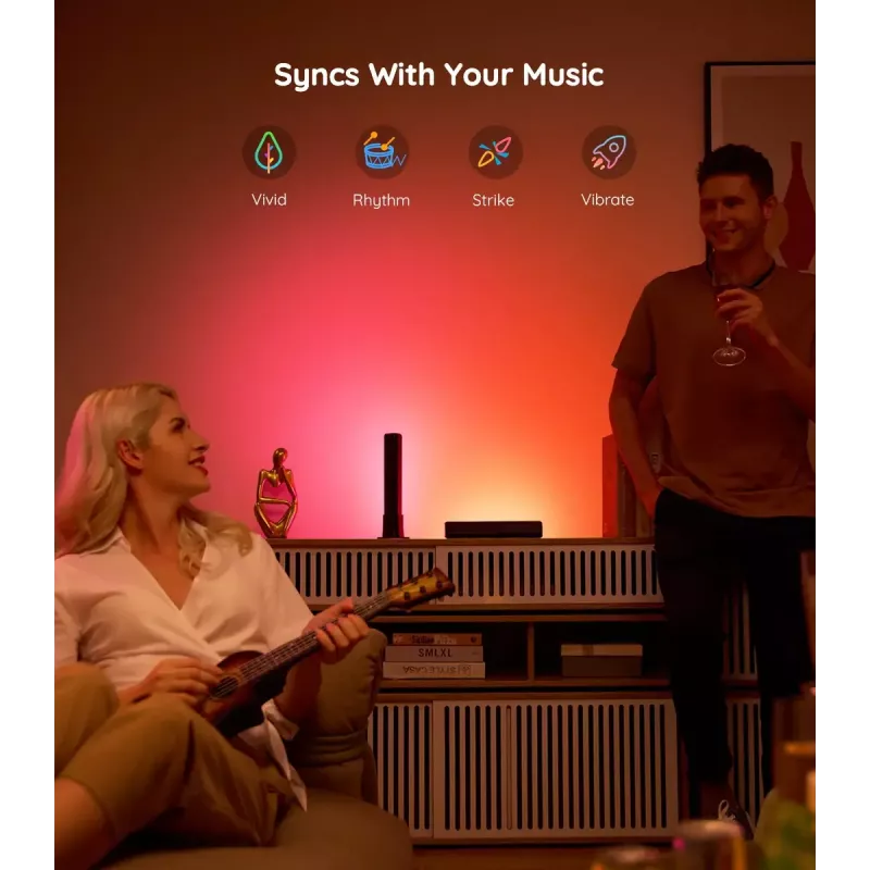 Išmanusis skydelis Govee H6056 Wi-Fi Bluetooth juodas 18W