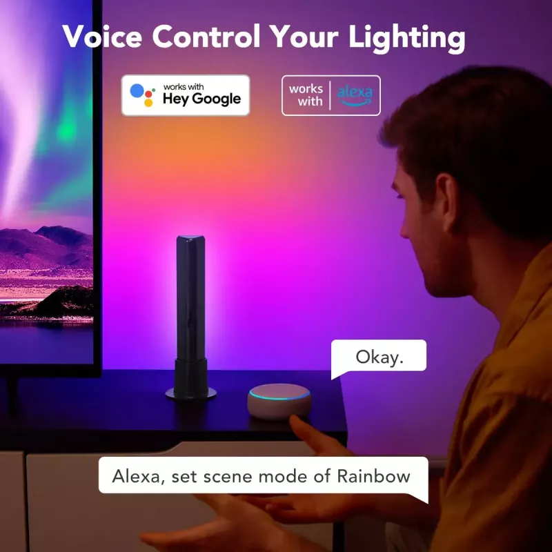 Išmanusis skydelis Govee H6056 Wi-Fi Bluetooth juodas 18W