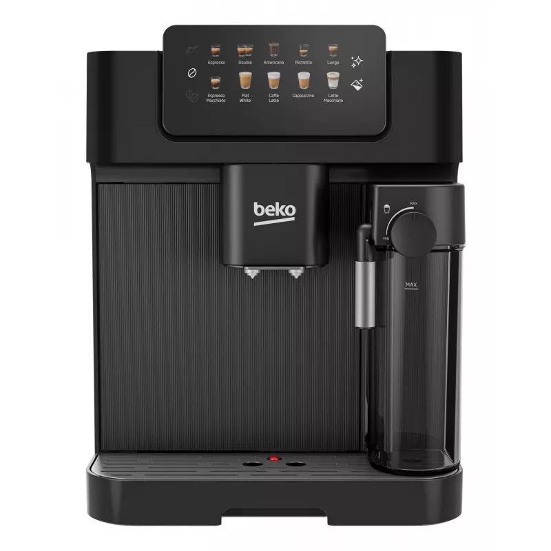 Beko CEG7304B CaffeExperto Kavos aparatas su pieno putotoju, Espreso aparatas, 2 L, Kavos pupelės, Įmontuotas malūnėlis, 1350 W, Juoda, Sidabrinė