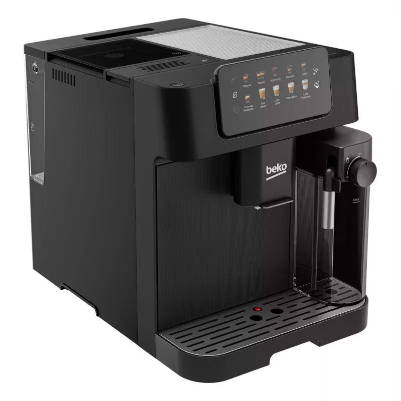 Beko CEG7304B CaffeExperto Kavos aparatas su pieno putotoju, Espreso aparatas, 2 L, Kavos pupelės, Įmontuotas malūnėlis, 1350 W, Juoda, Sidabrinė