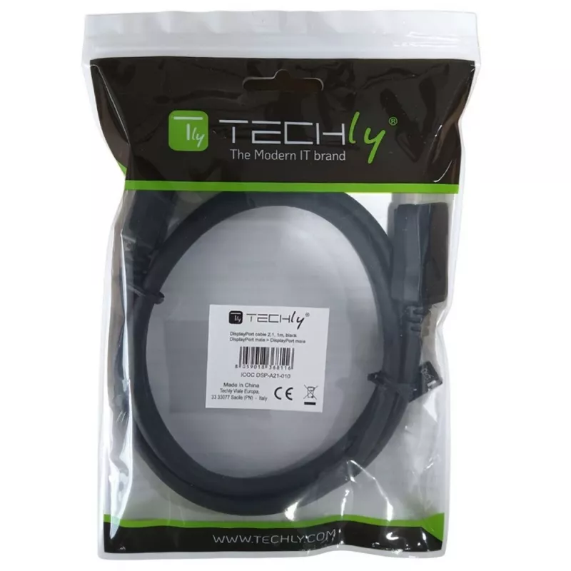 DisplayPort kabelis Techly ICOC-DSP-A21-020 2 m Juoda