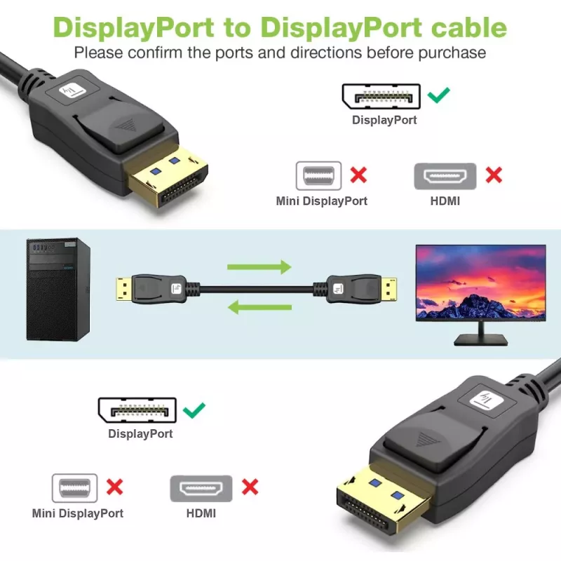 DisplayPort kabelis Techly ICOC-DSP-A21-020 2 m Juoda