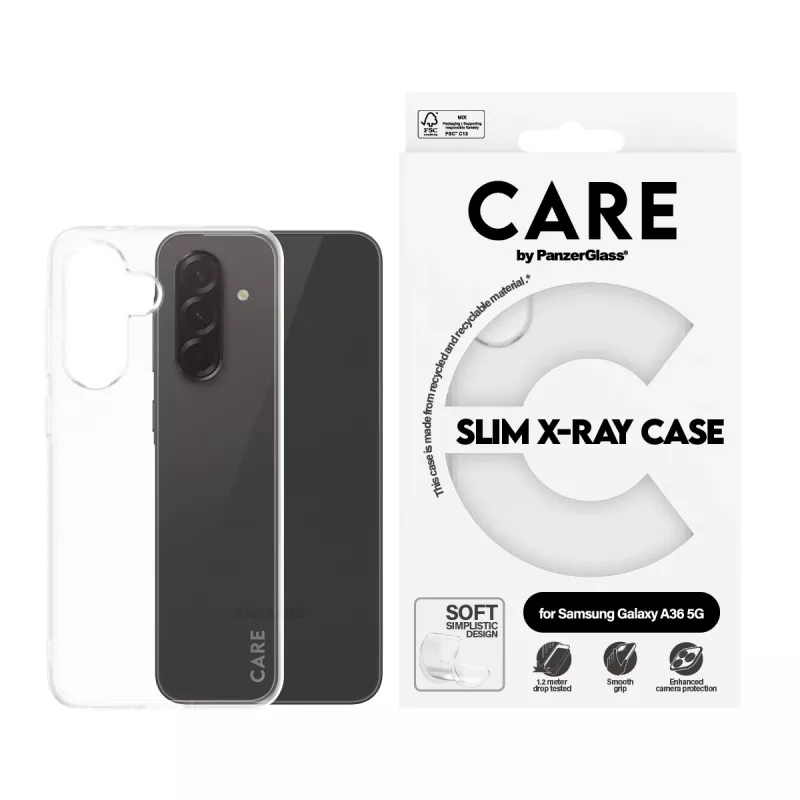 PanzerGlass CARE™ pagal ® X-Ray dėklas Samsung Galaxy A36 5G, Dėklas, Samsung, Samsung - Galaxy A36 5G, 17 cm (6,7 colio), Skaidrus