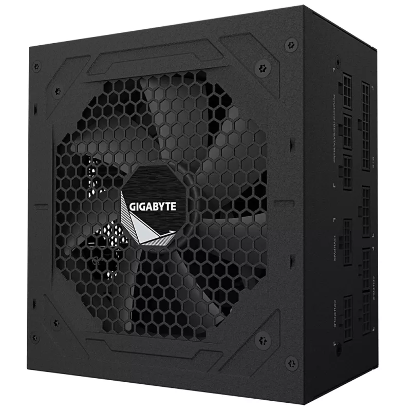 GIGABYTE UD850GM PG5 V2 maitinimo blokas- PCIe Gen 5.1, 80 PLUS Gold, visiškai modulinis dizainas, 120 mm ventiliatorius, ATX 3.1 suderinamas, EU kištukas