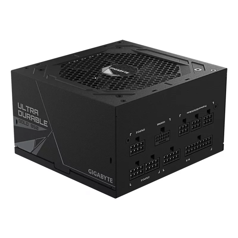 GIGABYTE UD850GM PG5 V2 maitinimo blokas- PCIe Gen 5.1, 80 PLUS Gold, visiškai modulinis dizainas, 120 mm ventiliatorius, ATX 3.1 suderinamas, EU kištukas