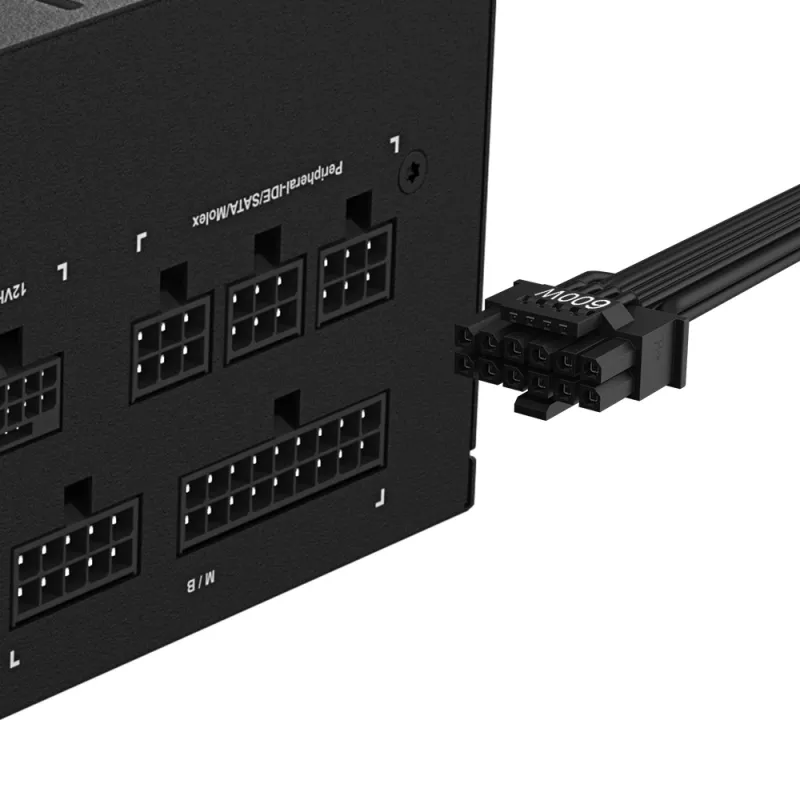 GIGABYTE UD850GM PG5 V2 maitinimo blokas- PCIe Gen 5.1, 80 PLUS Gold, visiškai modulinis dizainas, 120 mm ventiliatorius, ATX 3.1 suderinamas, EU kištukas