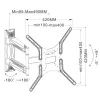 Techly ICA-PLB 271M TV laikiklis/stovas 132.1 cm (52 col.) Juoda
