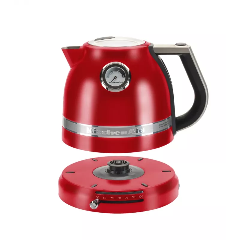 Elektrinis virdulys KITCHENAID 1,5 L 2400 W, nerūdijantis plienas / aliuminis, 7 temperatūros nustatymai, Imperial Red