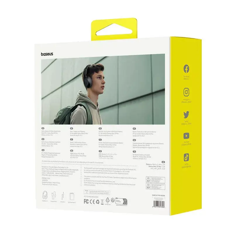 Ausinės Baseus Bass 30 Max Wireless