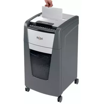 Rexel Optimum Auto+ 300M popieriaus smulkintuvas, mikro pjovimo, 55 dB, 23 cm, juoda, pilka