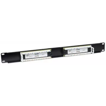 Intellinet Patch Panel, Cat6, UTP, 16 prievadų, 1U, juodas