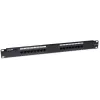 Intellinet Patch Panel, Cat6, UTP, 16 prievadų, 1U, juodas