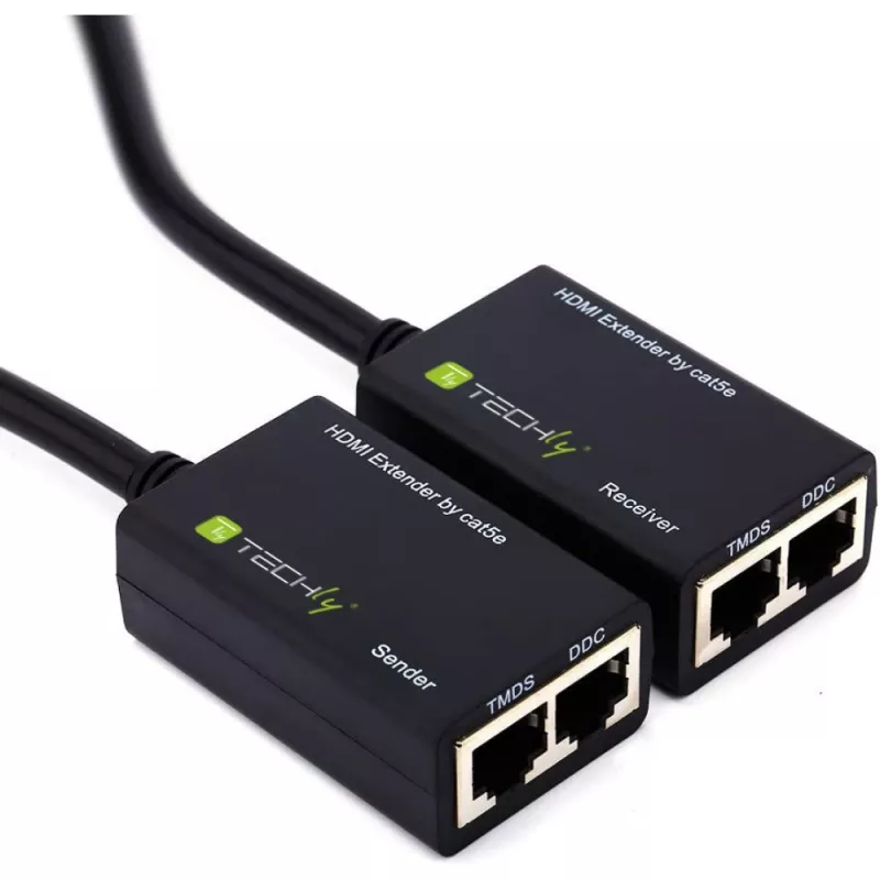 Techly stiprintuvas HDMI Cat 5e / 6 Kompaktiškas 30m IDATA EXT-E30D