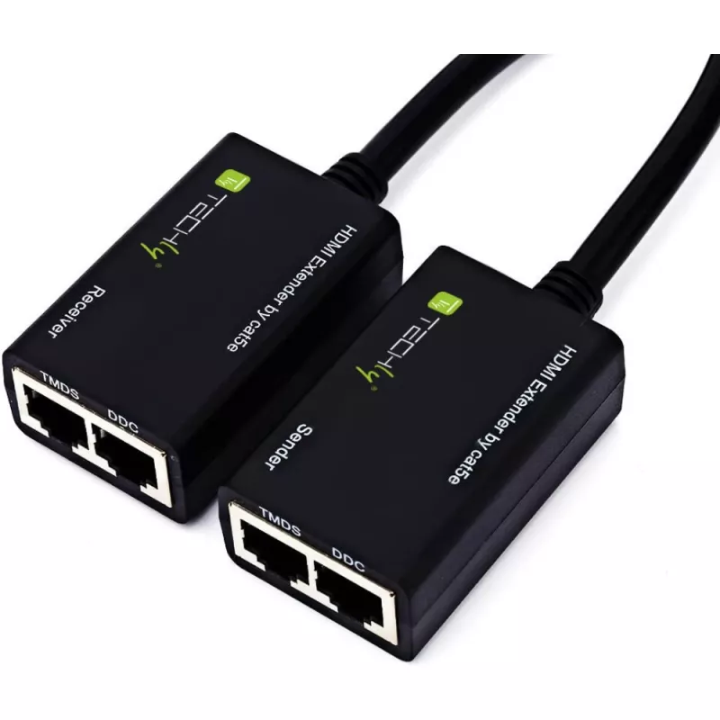 Techly stiprintuvas HDMI Cat 5e / 6 Kompaktiškas 30m IDATA EXT-E30D