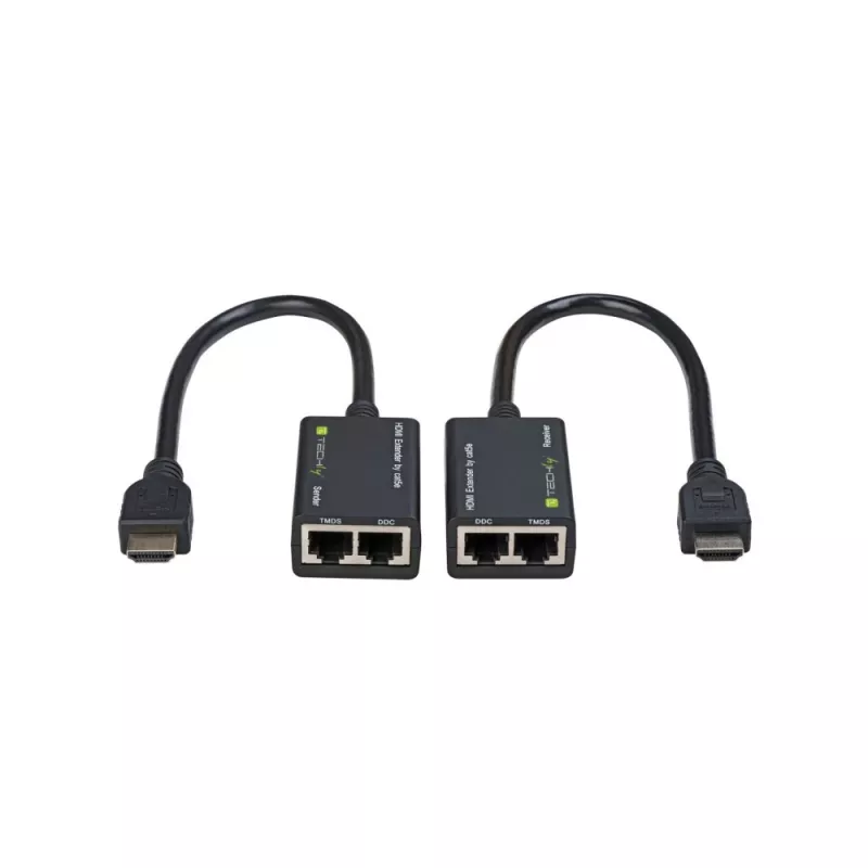 Techly stiprintuvas HDMI Cat 5e / 6 Kompaktiškas 30m IDATA EXT-E30D