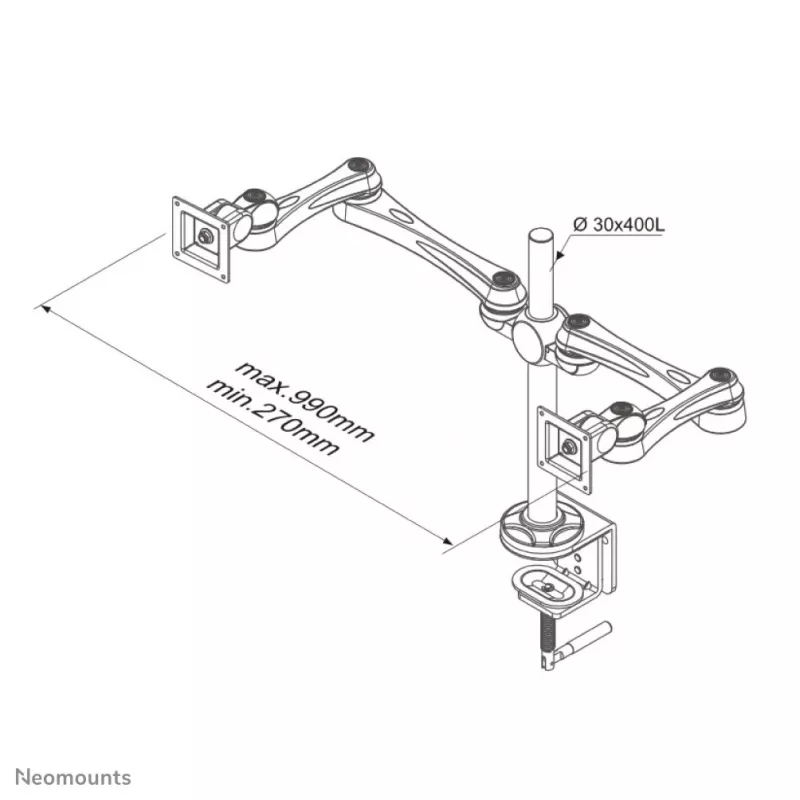 Neomounts FPMA-D930D monitoriaus laikiklis 10-30 col.