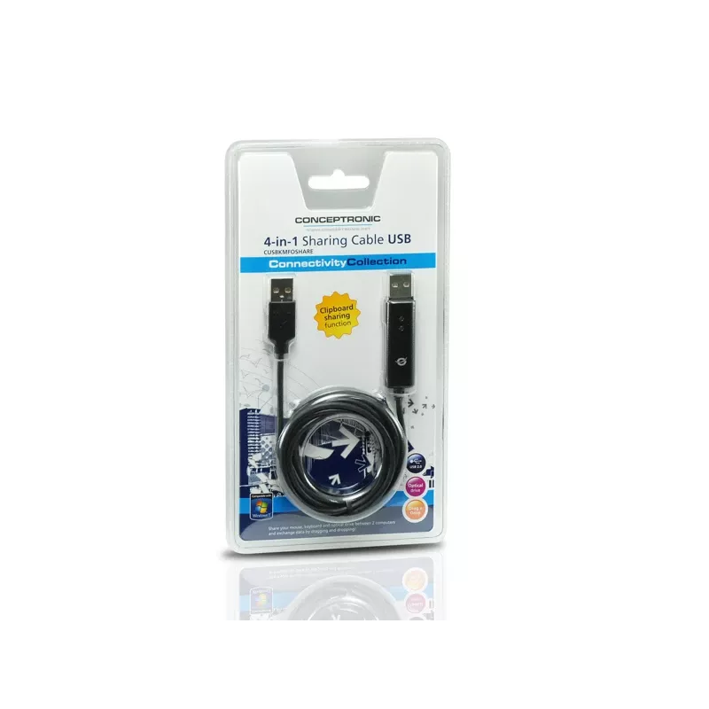 „Conceptronic“ USB 2.0 1,8 m KVM laidas Juodas