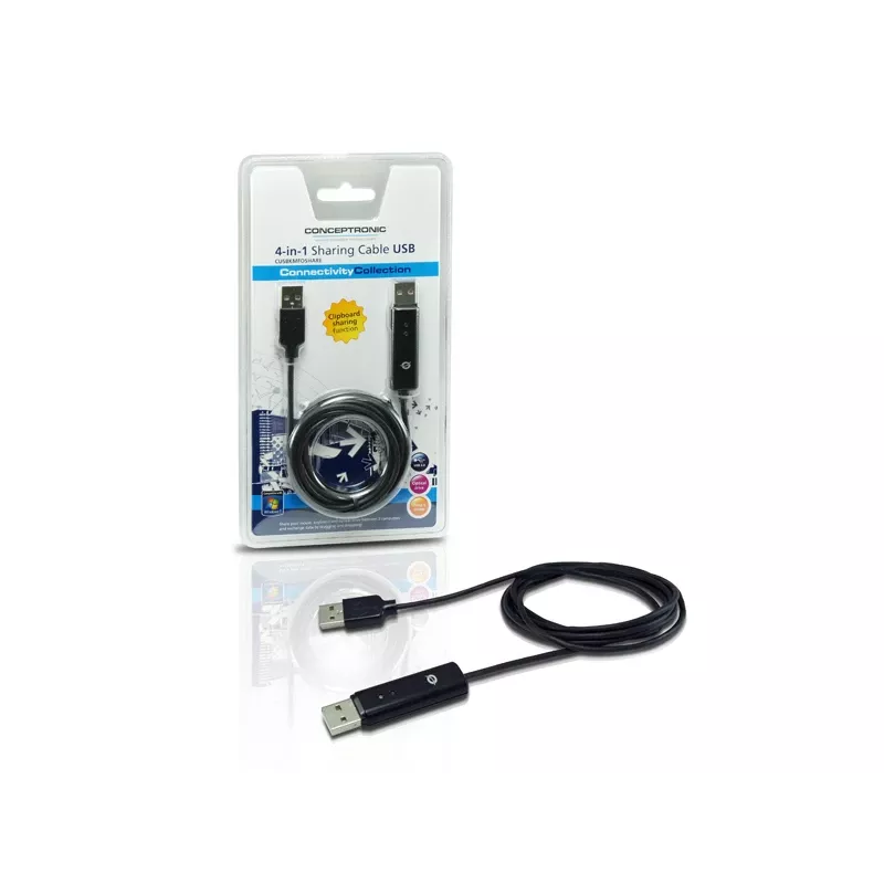„Conceptronic“ USB 2.0 1,8 m KVM laidas Juodas